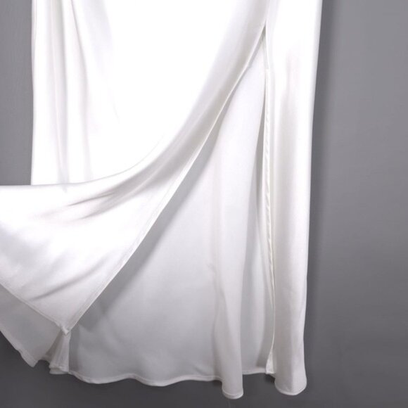 ZARA Women's Dress LARGE Multicolor Chain Strap Satin White Midi Maxi 7756/362 - Picture 9 of 12